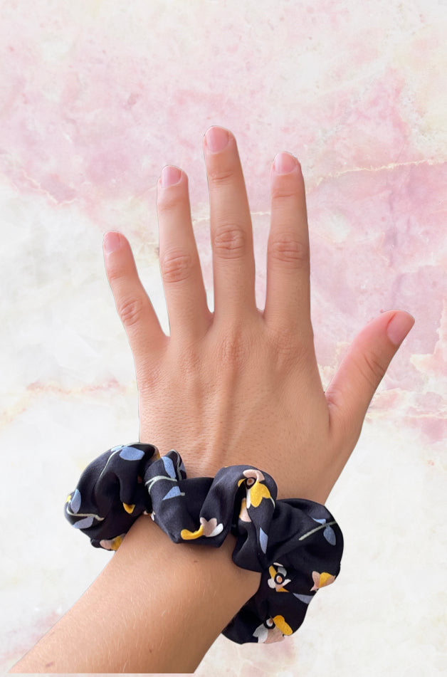 Mini Scrunchie "Nature" - Black Jasper